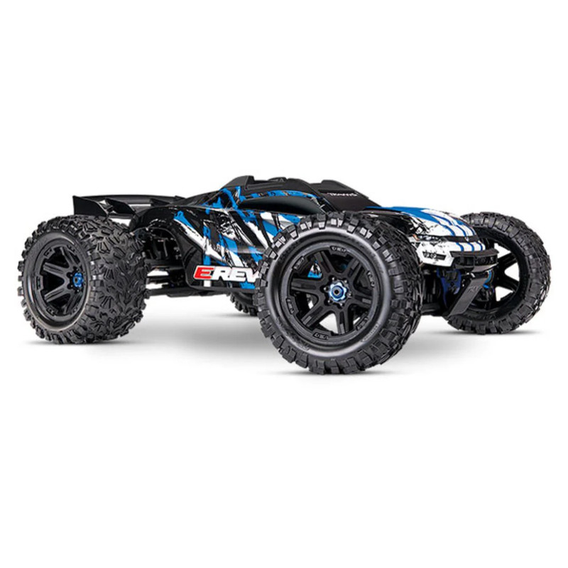 Traxxas E-Revo 2.0 VXL-6S TSM Brushless Monster Truck - Blue - لعبة